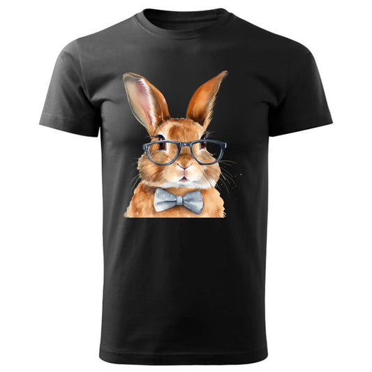 Zając w okularach | Koszulka męska na Wielkanoc WN12 - StoryCups.pl