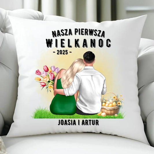 Nasza pierwsza Wielkanoc | Poduszka Wielkanocna dla par WN16 - StoryCups.pl