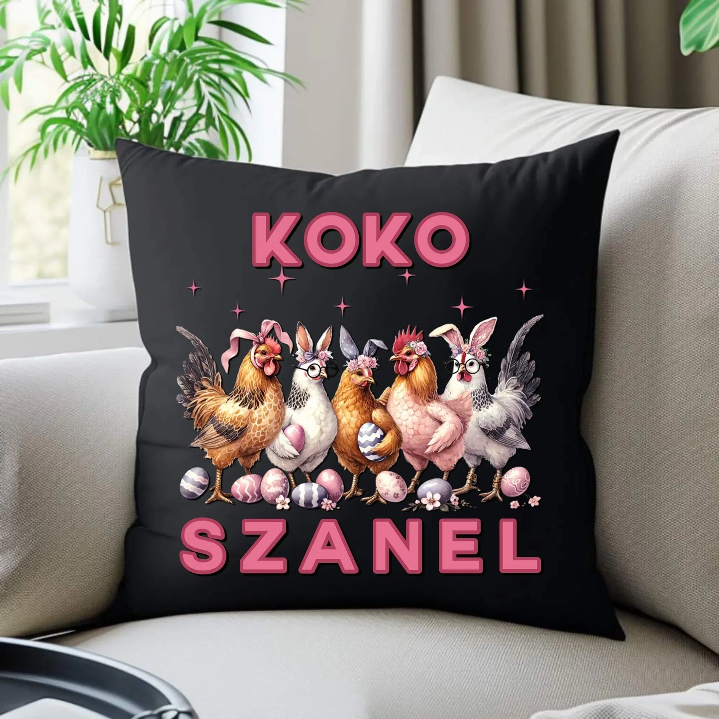 Koko szanel | Poduszka dekoracyjna Wielkanocna WN23 - StoryCups.pl