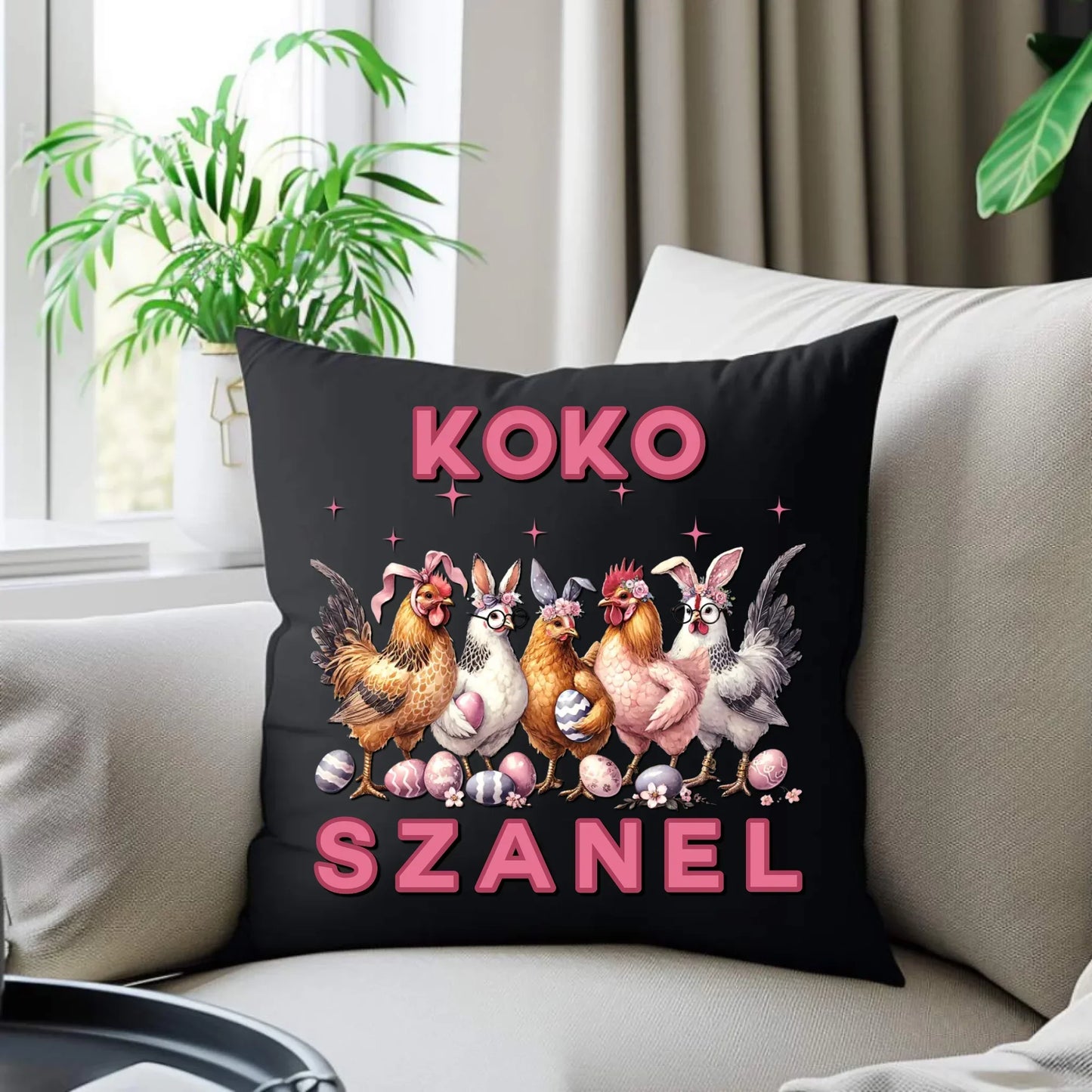 Koko szanel | Poduszka dekoracyjna Wielkanocna WN23 - StoryCups.pl