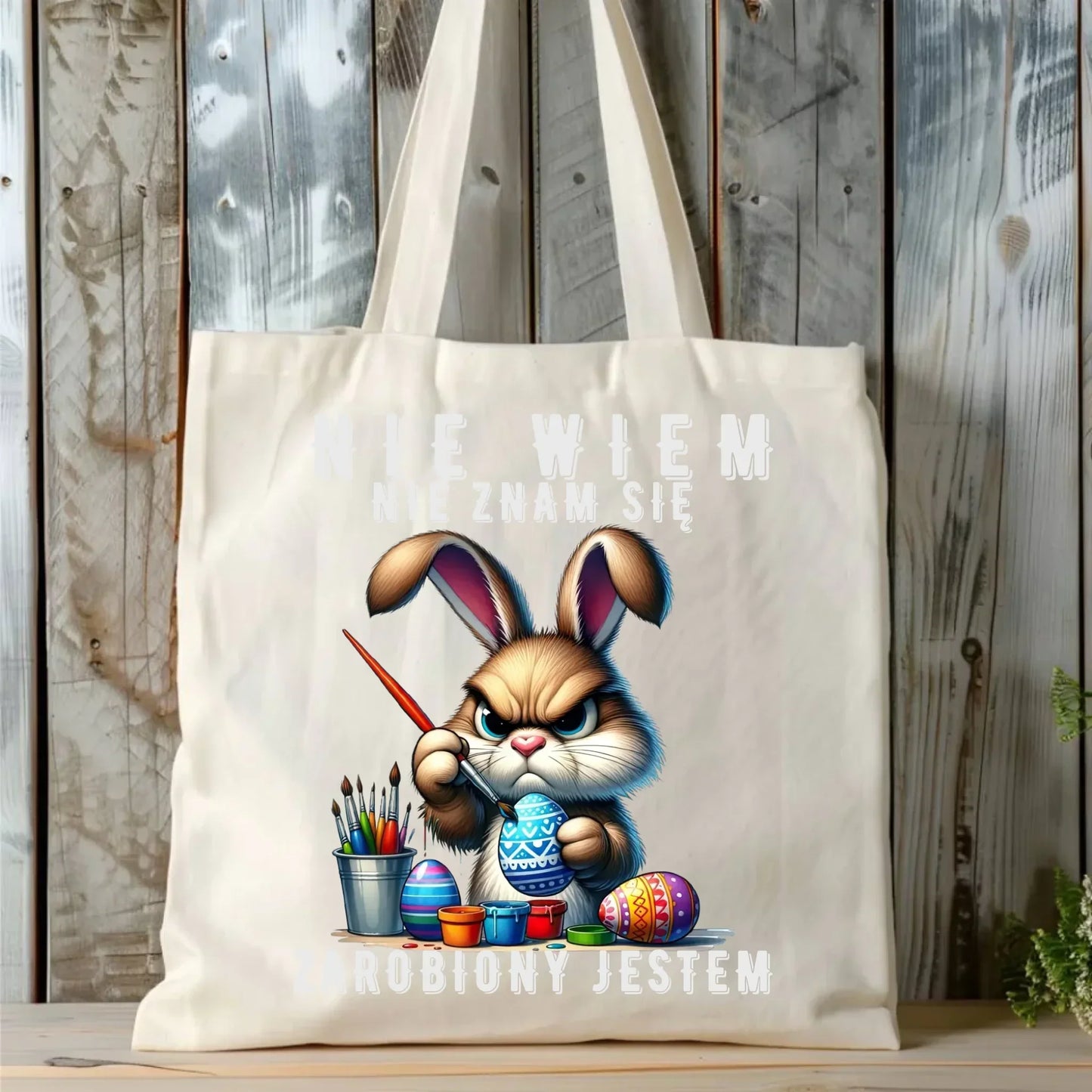 Nie wiem nie znam się zarobiony jestem | Torba Wielkanocna WN25 - StoryCups.pl