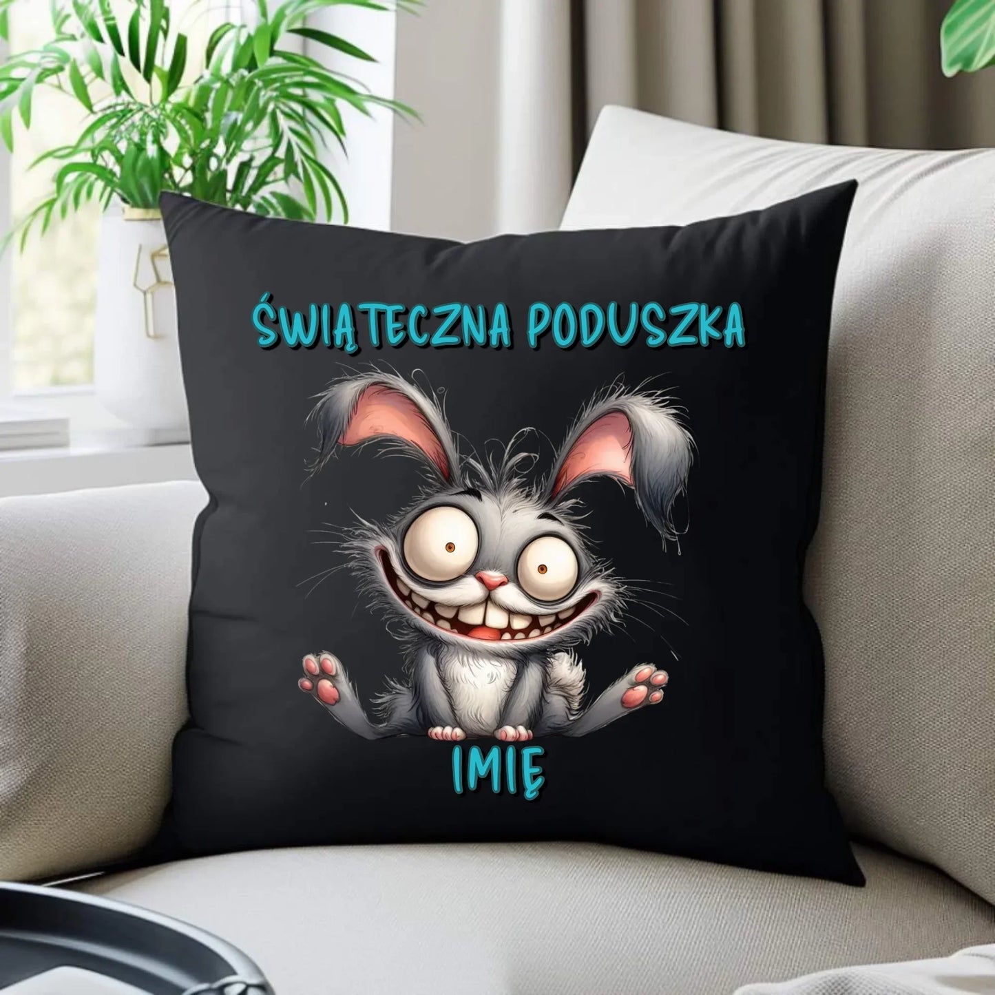 Świąteczna poduszka dekoracyjna na Wielkanoc imię WN26 - StoryCups.pl
