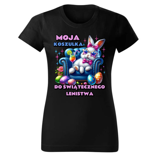 Koszulka do świątecznego lenistwa | Koszulka damska na Wielkanoc WN30 - StoryCups.pl