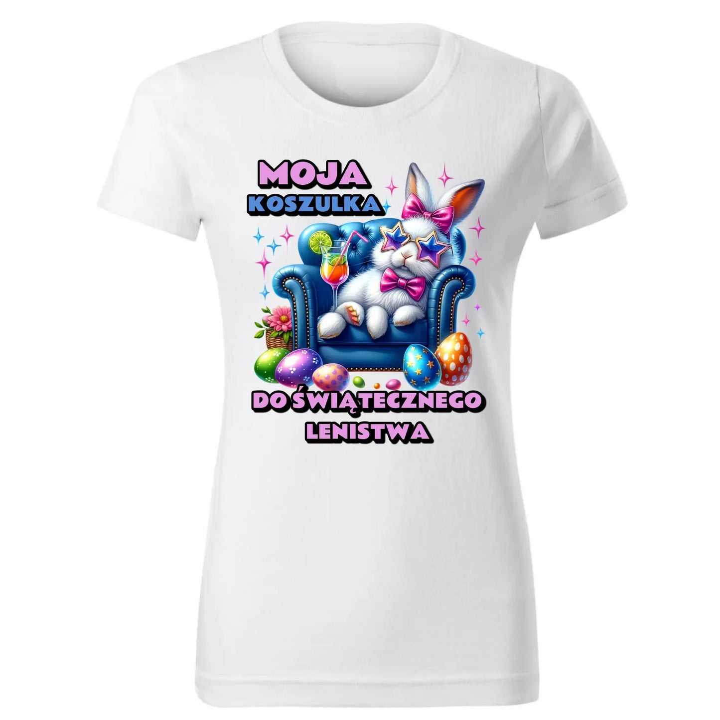 Koszulka do świątecznego lenistwa | Koszulka damska na Wielkanoc WN30 - StoryCups.pl