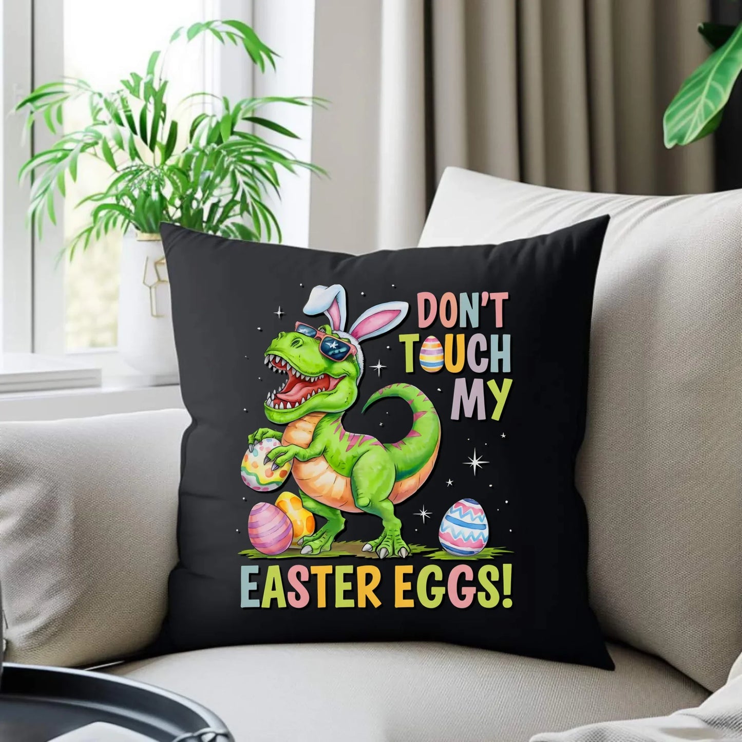 Don't touch my easter eggs | Poduszka dekoracyjna na Wielkanoc WN34 - StoryCups.pl