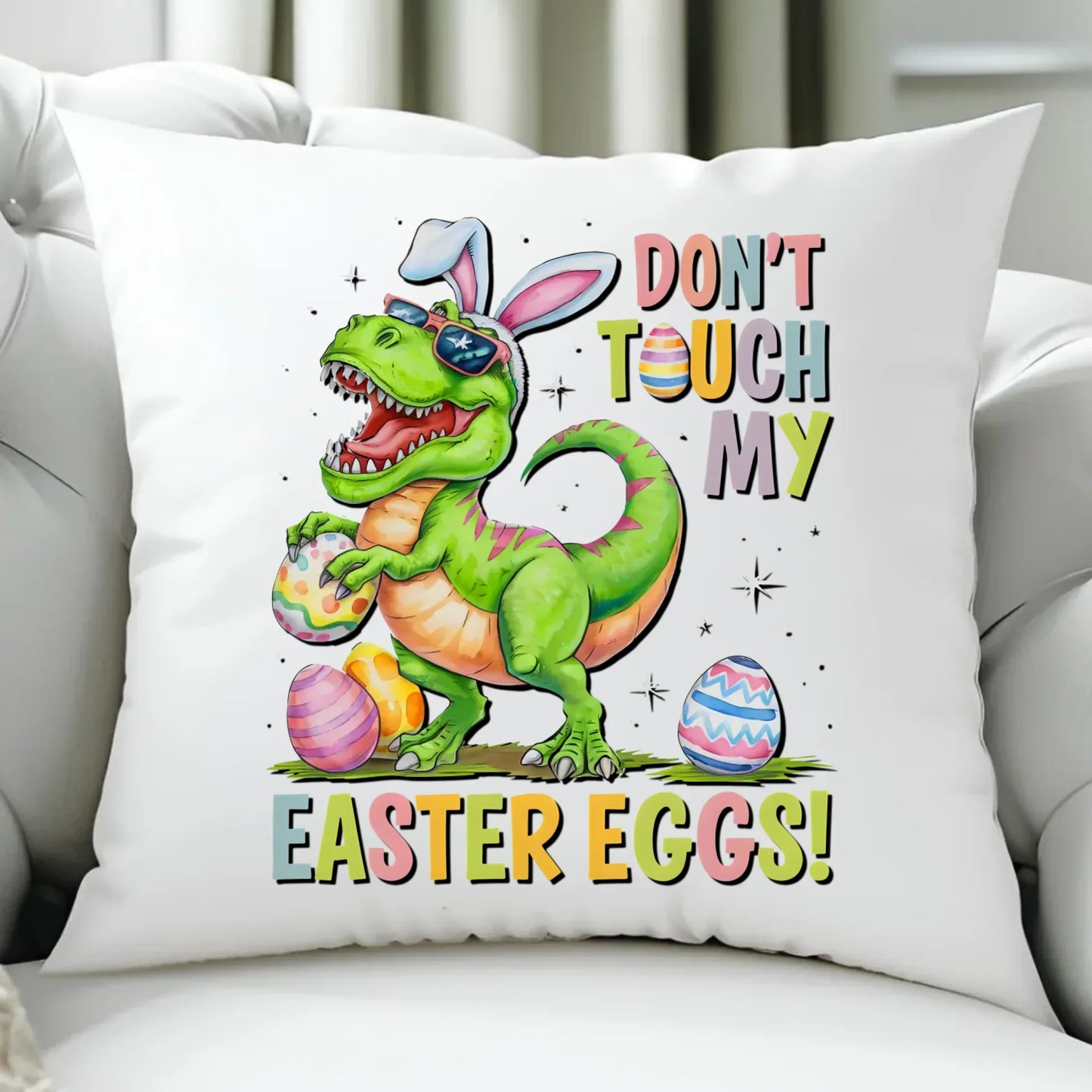 Don't touch my easter eggs | Poduszka Wielkanocna WN34 - StoryCups.pl