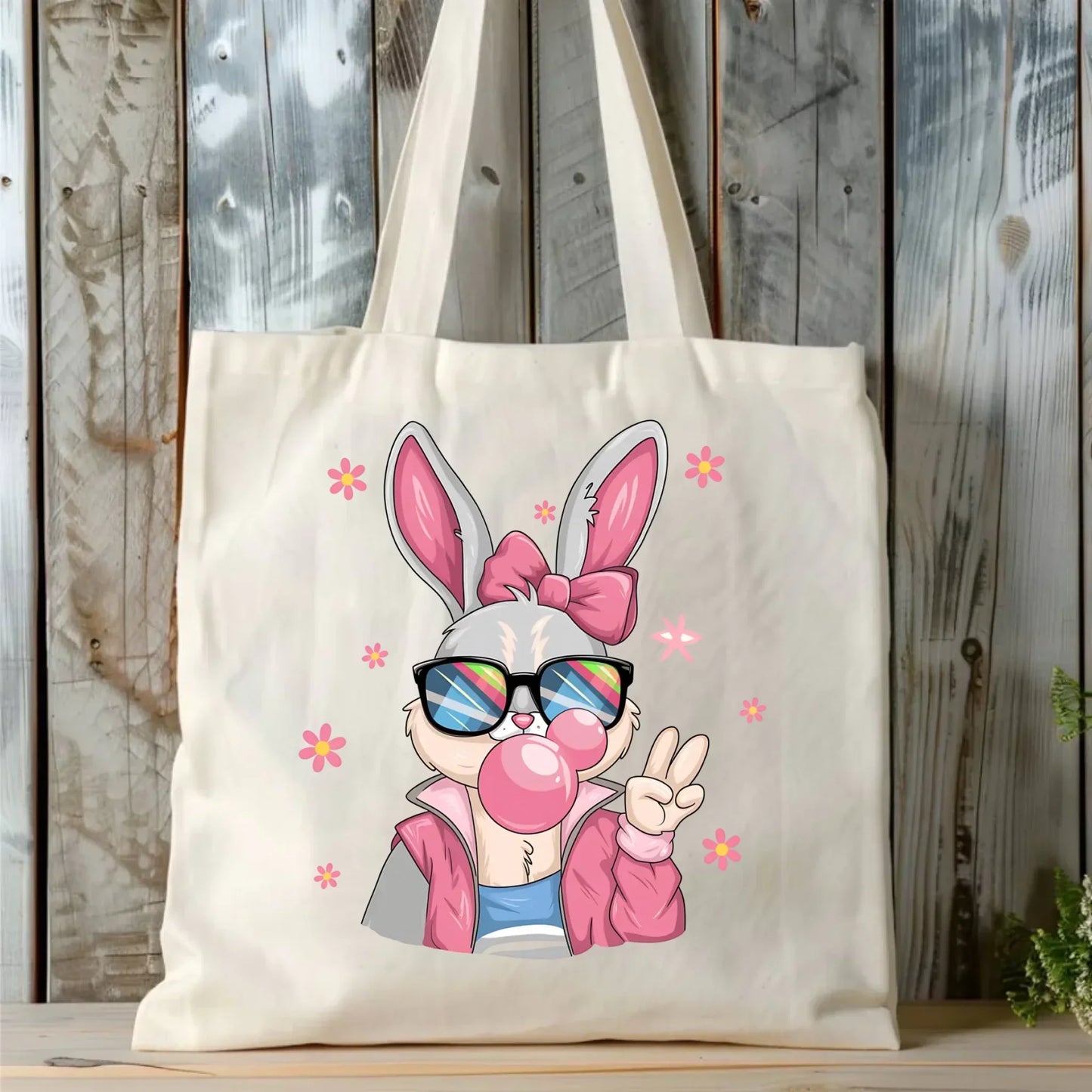 Różowy króliczek | Torba Wielkanocna WN35 - StoryCups.pl