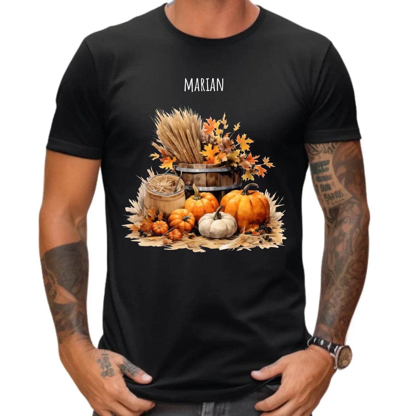 Harvest Vibes imię | Koszulka męska jesienna JS09 - StoryCups.pl