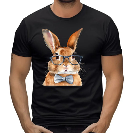 Zając w okularach | Koszulka męska na Wielkanoc WN12 - StoryCups.pl