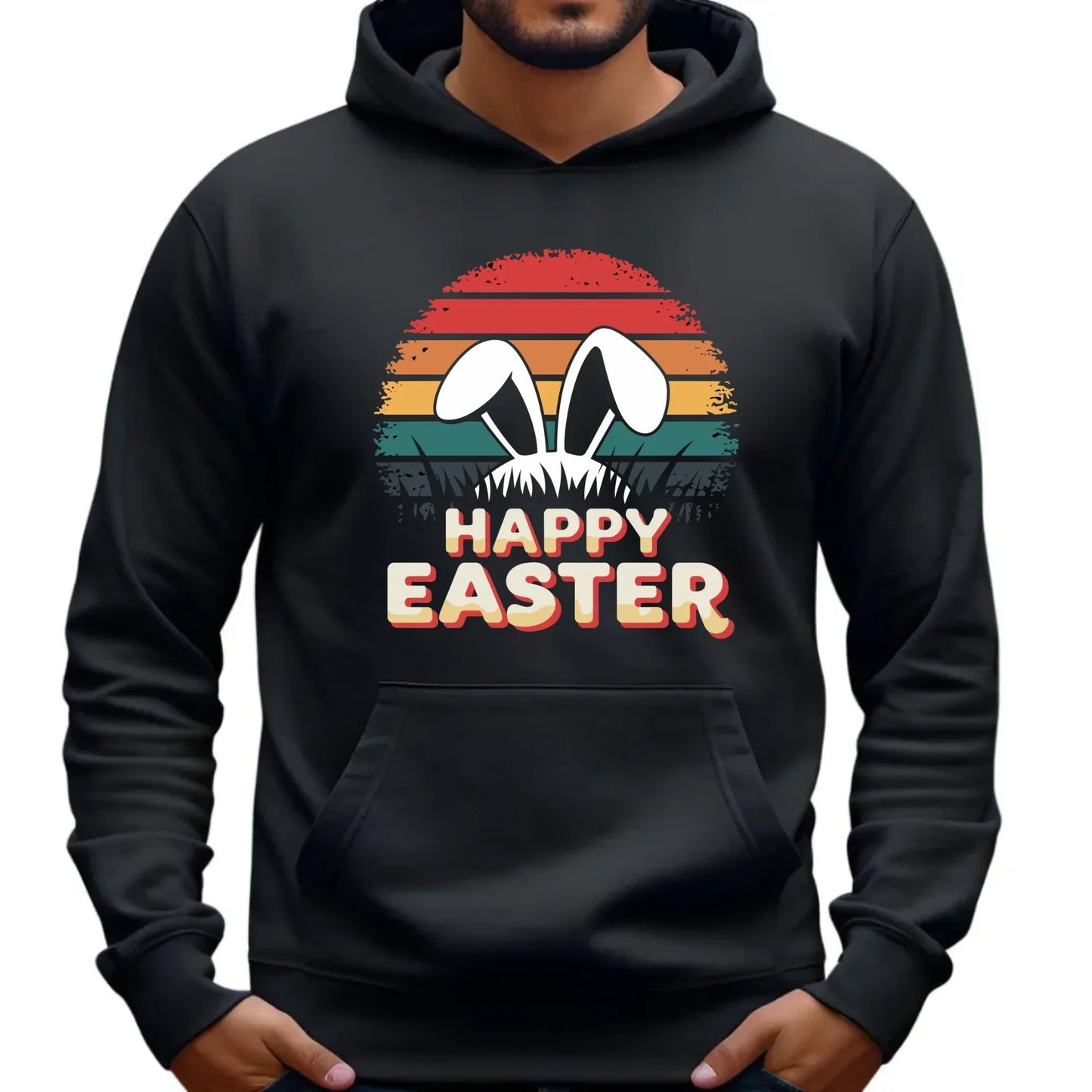 Happy Easter | Bluza męska z kapturem na Wielkanoc WN31 - StoryCups.pl