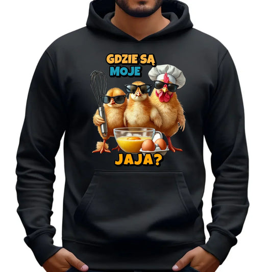 Gdzie są moje jaja? | Bluza męska z kapturem na Wielkanoc WN27 - StoryCups.pl