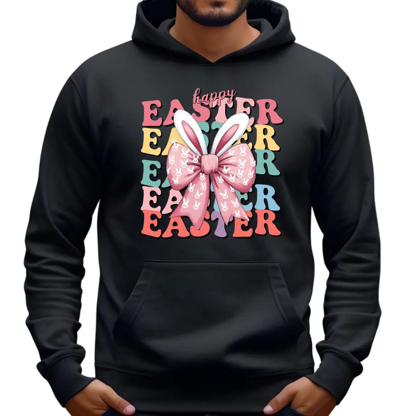 Happy Easter | Wielkanocna bluza męska z kapturem WN20 - StoryCups.pl