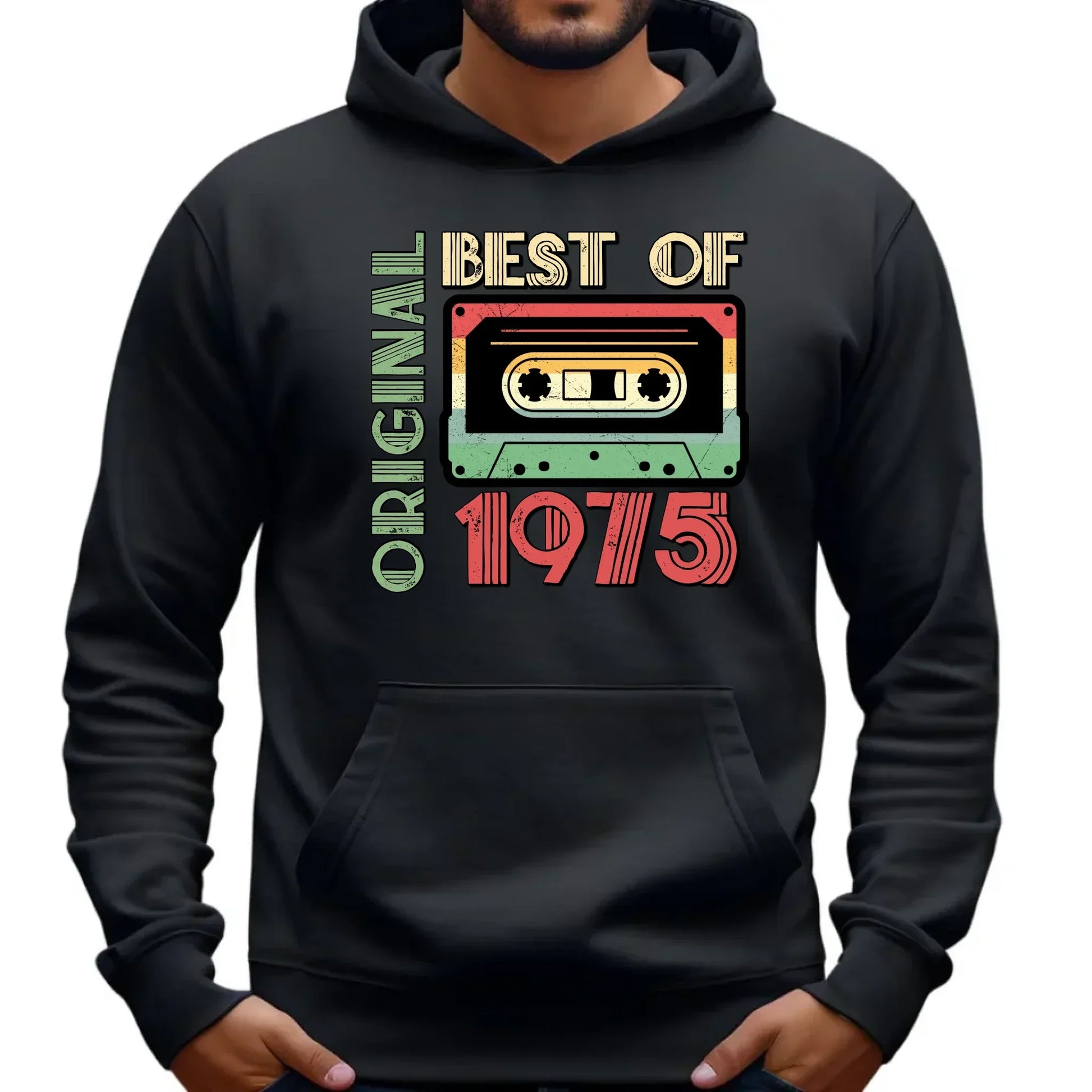 Original 1975 personalizacja | Bluza męska z kapturem na urodziny U30 - StoryCups.pl