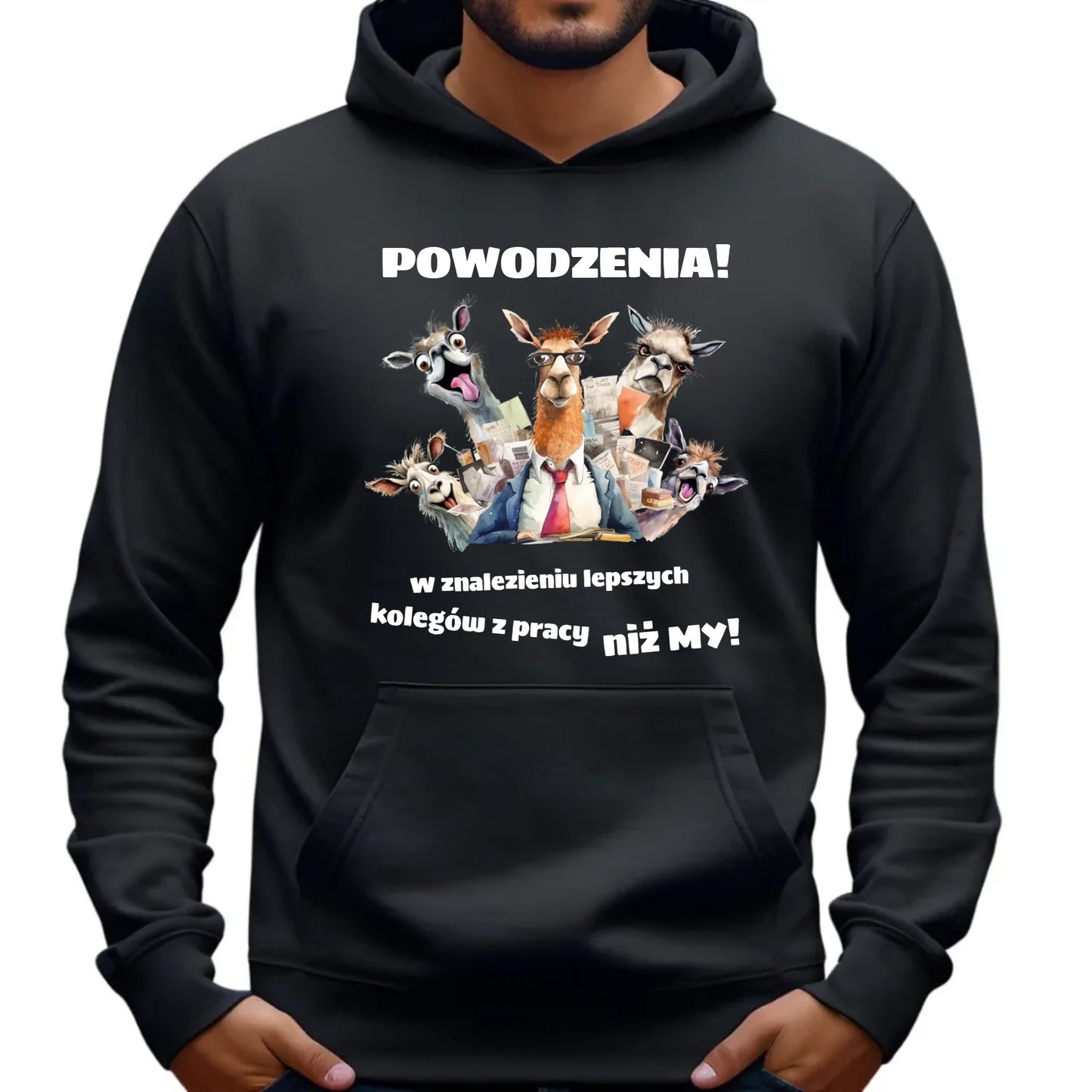 Bluza męska z kapturem prezent dla kolegi na odejście z pracy POŻEGNANIE
