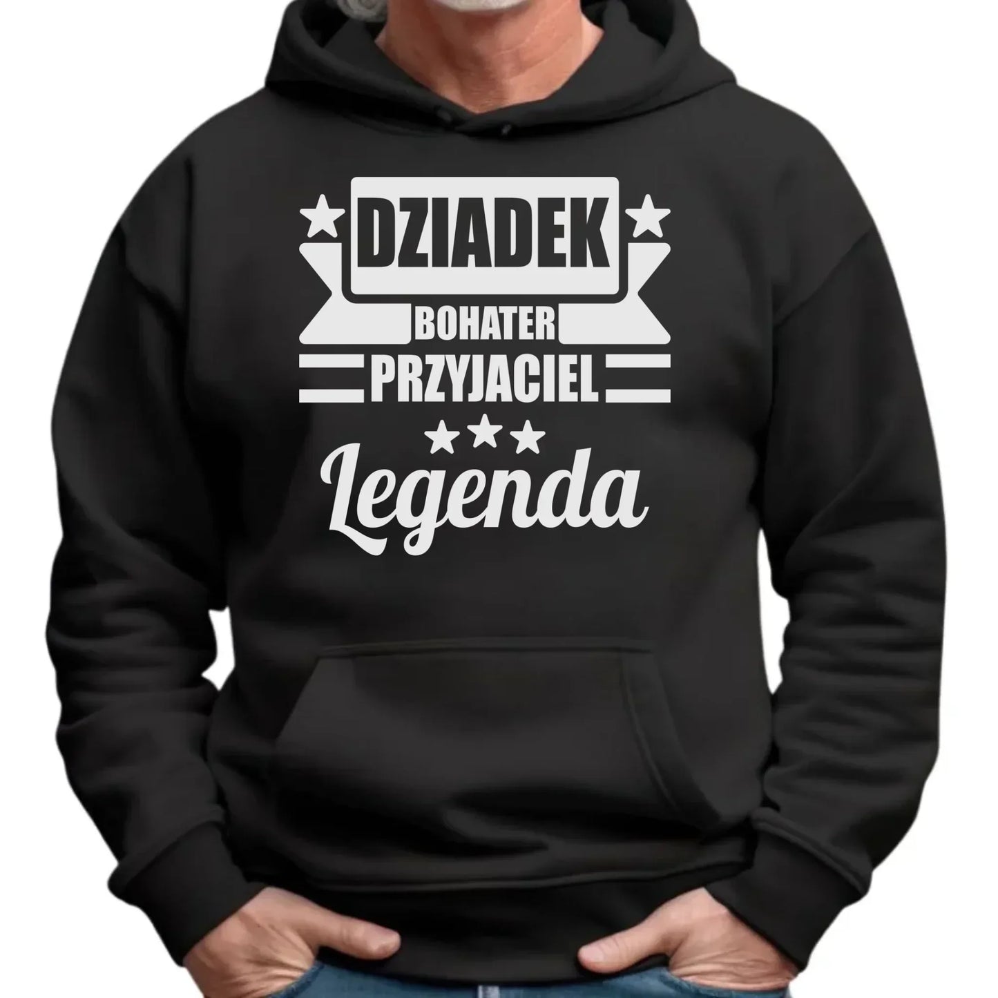 Dziadek Legenda | Bluza męska z kapturem dla dziadka D20 - StoryCups.pl