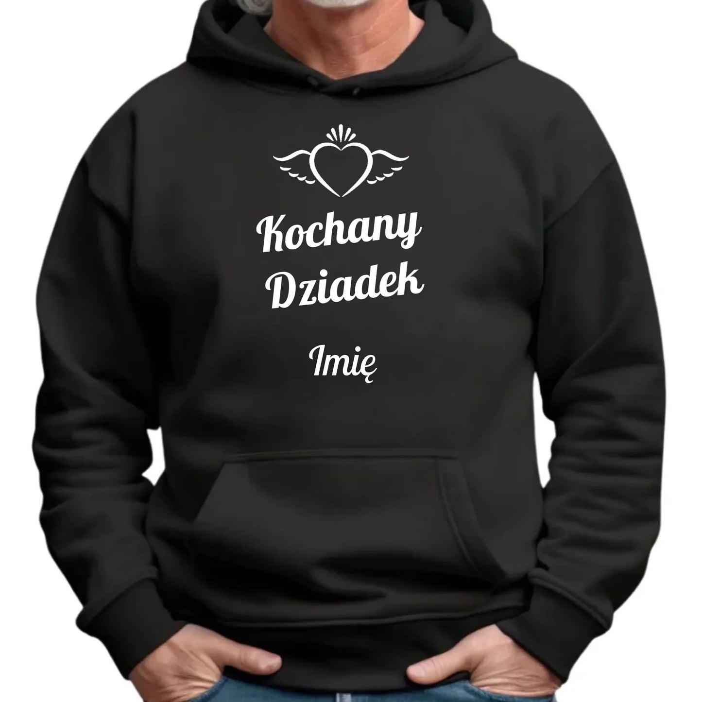 Kochany Dziadek | Personalizowana bluza męska z kapturem dla dziadka D05 - StoryCups.pl