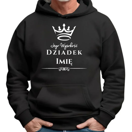 Jego Wysokość Dziadek | Bluza męska z kapturem dla dziadka D11 - StoryCups.pl