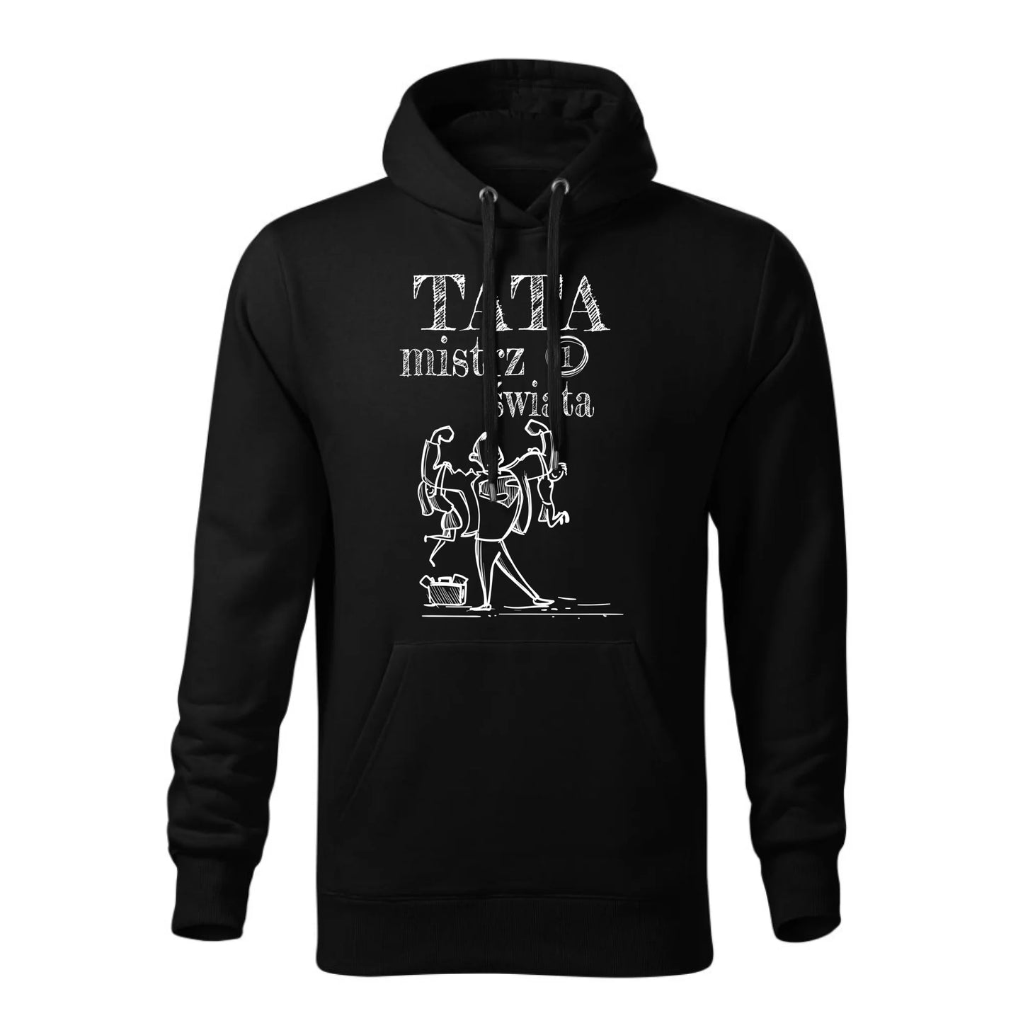 Personalizowana bluza z kapturem dla taty - czarna - prezent na Dzień Ojca Święta Urodziny