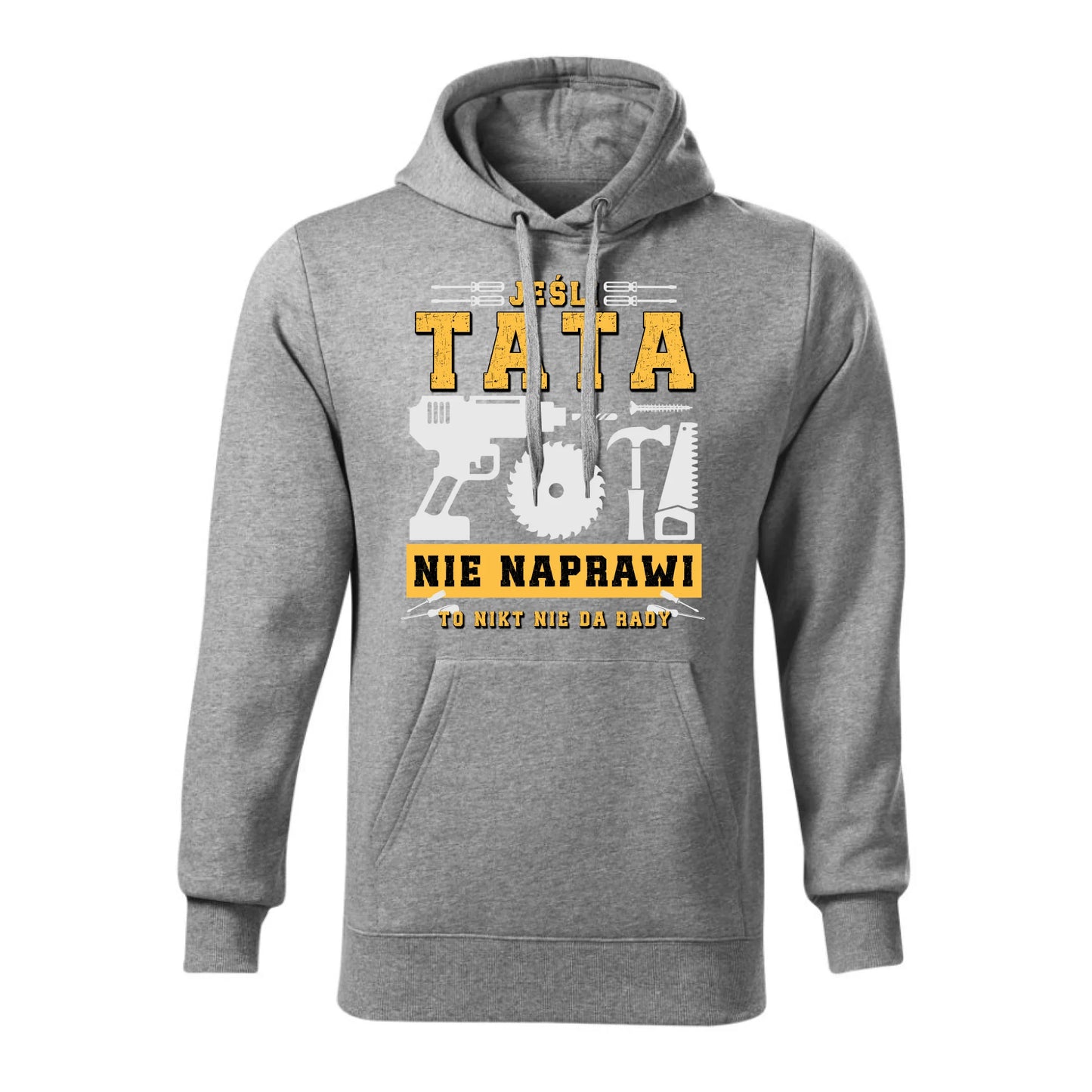 Personalizowana bluza z kapturem dla taty - szara - prezent na Dzień Ojca Święta Urodziny