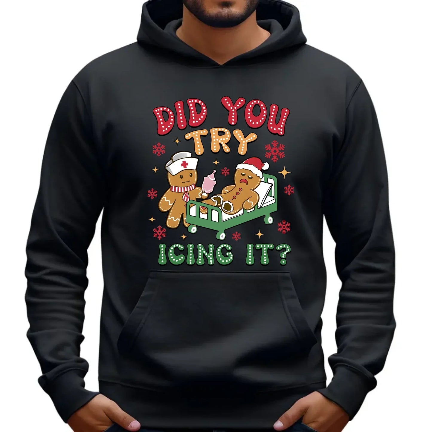 Did you try icing it? | Świąteczna bluza męska z kapturem BN78 - StoryCups.pl
