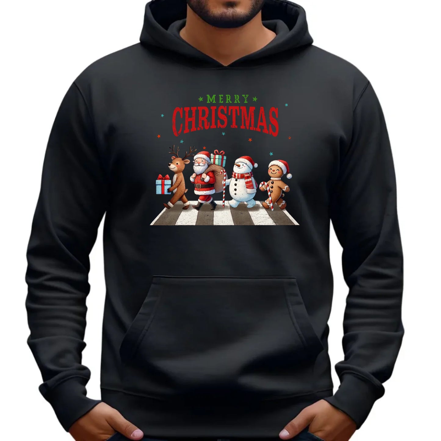 Świąteczna bluza męska z kapturem na prezent hoodie personalizacja