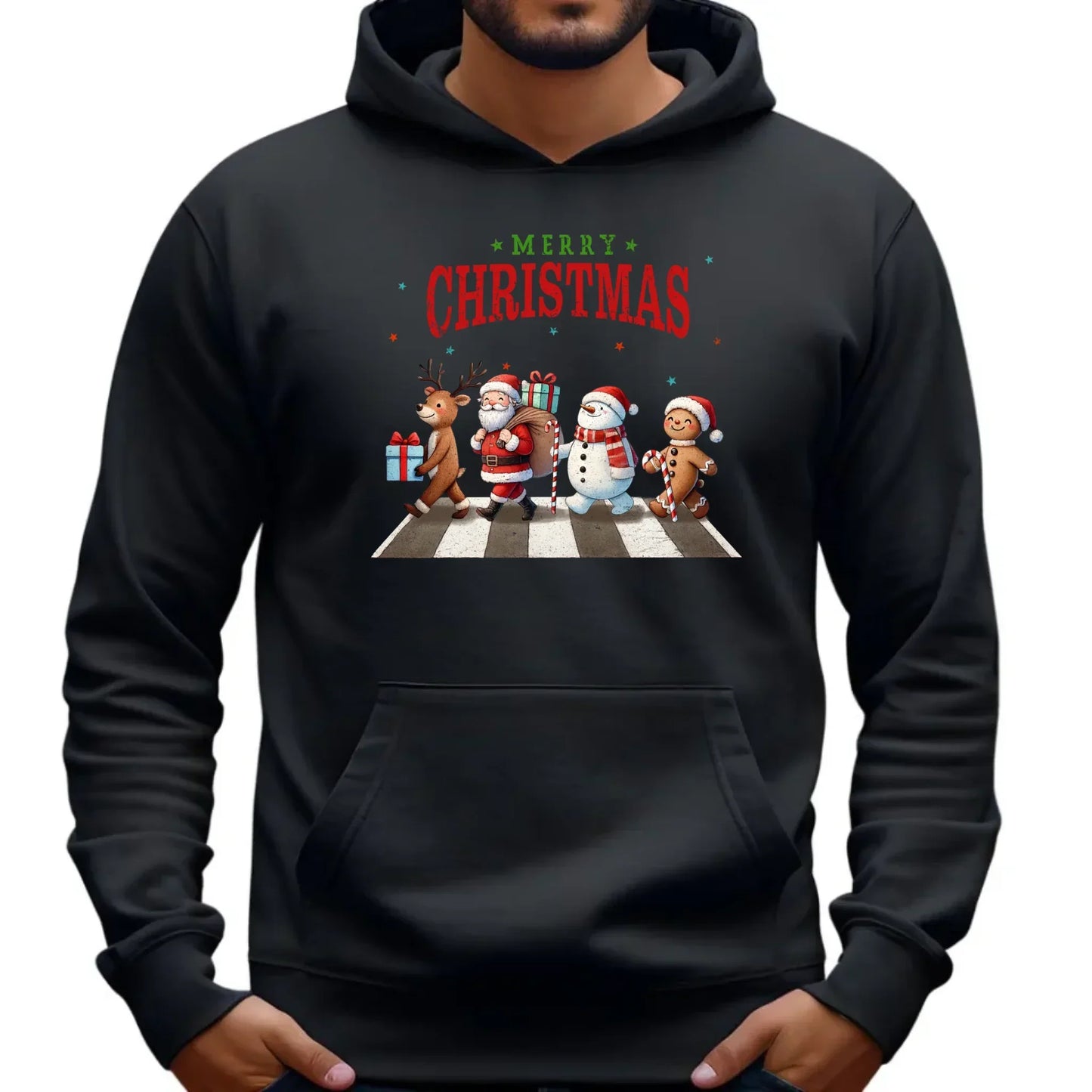 Merry Christmas | Świąteczna bluza męska z kapturem BN06 - StoryCups.pl