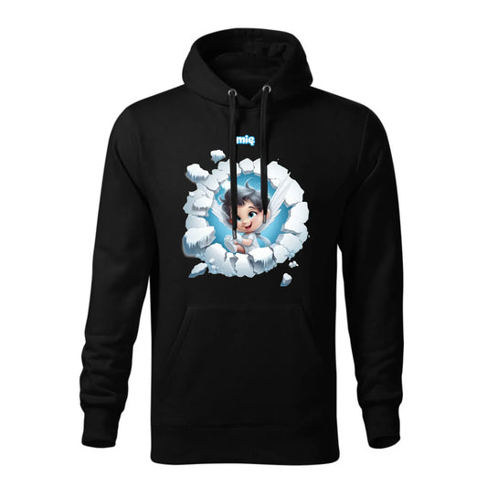 Aniołek 3D | Personalizowana świąteczna bluza męska z kapturem BN87 - StoryCups.pl