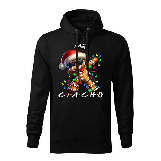 Ciacho | Personalizowana świąteczna bluza męska z kapturem BN94 - StoryCups.pl