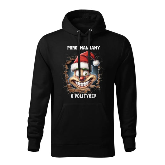 Porozmawiamy o polityce? | Świąteczna bluza męska z kapturem BN102 - StoryCups.pl