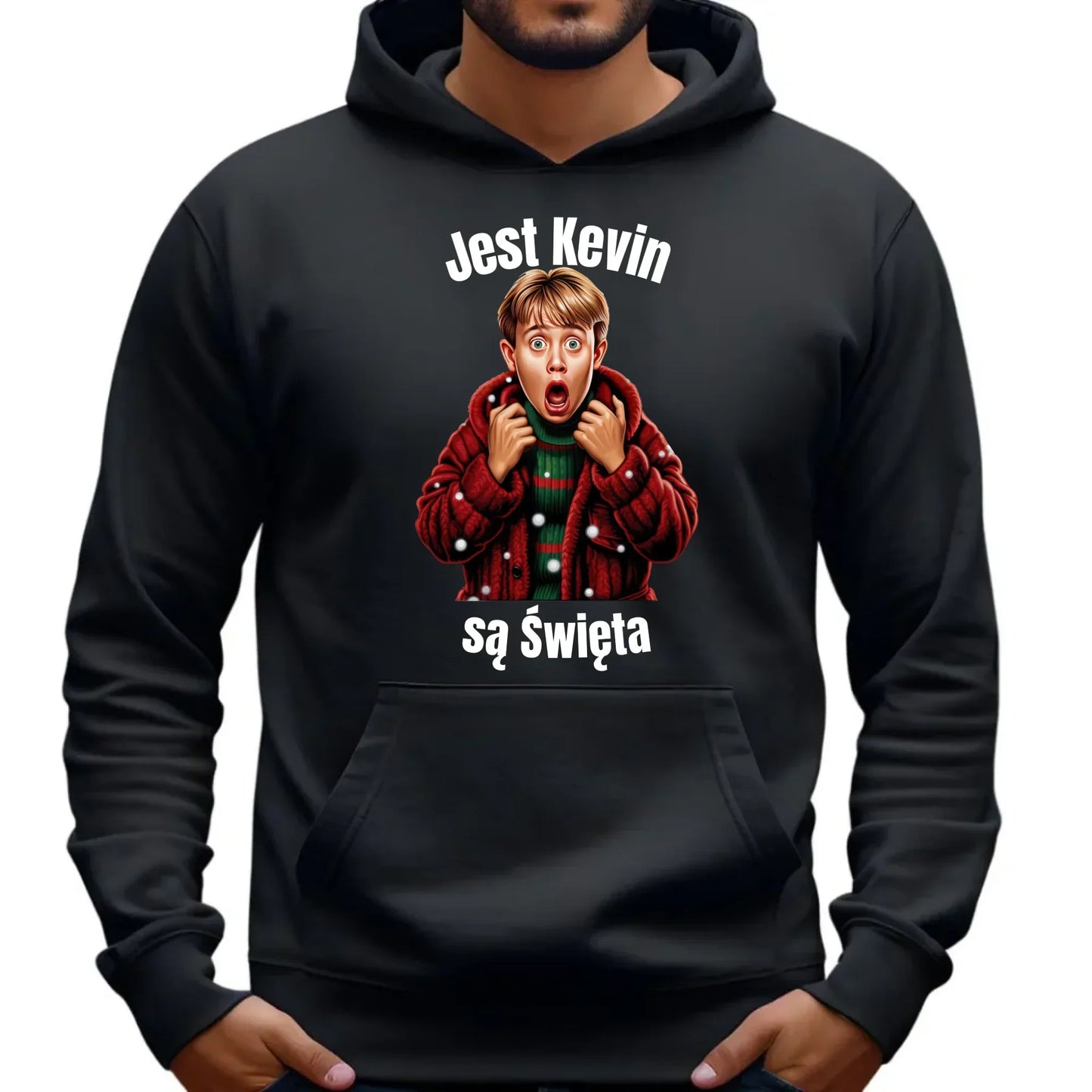 Jest Kevin, są święta | Świąteczna bluza męska z kapturem BN27 - StoryCups.pl