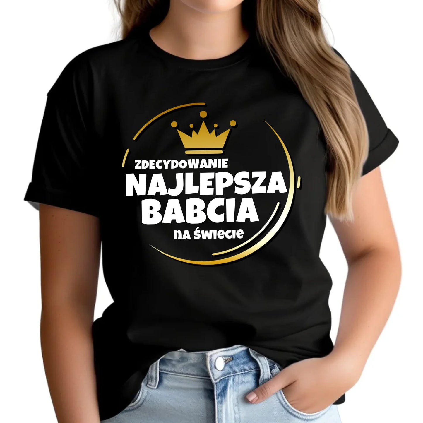 Koszulka damska z nadrukiem prezent dla babci BABCIA