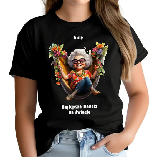 Najlepsza Babcia na świecie | Personalizowana koszulka damska dla babci B14 - StoryCups.pl