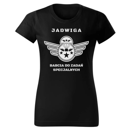 Babcia do zadań specjalnych | Koszulka damska dla babci B31 - StoryCups.pl