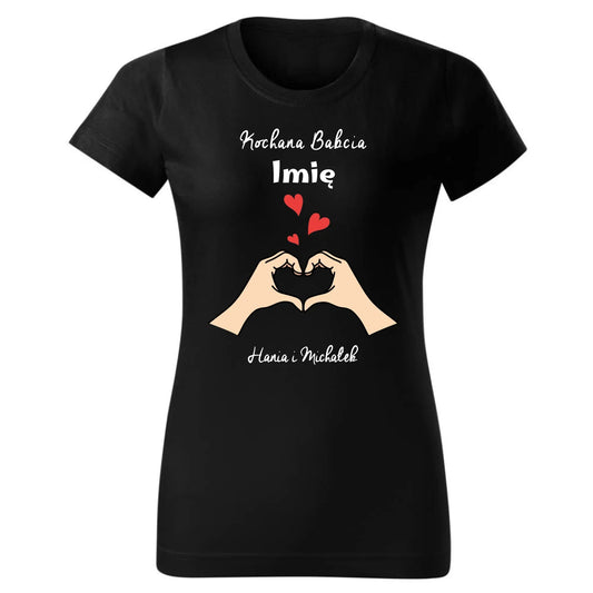 Kochana Babcia | Personalizowana koszulka damska dla babci B13 - StoryCups.pl