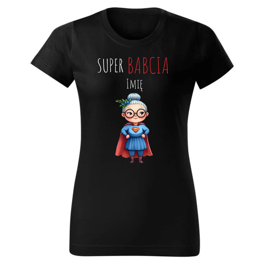 Super Babcia | Koszulka damska z imieniem dla babci B02 - StoryCups.pl