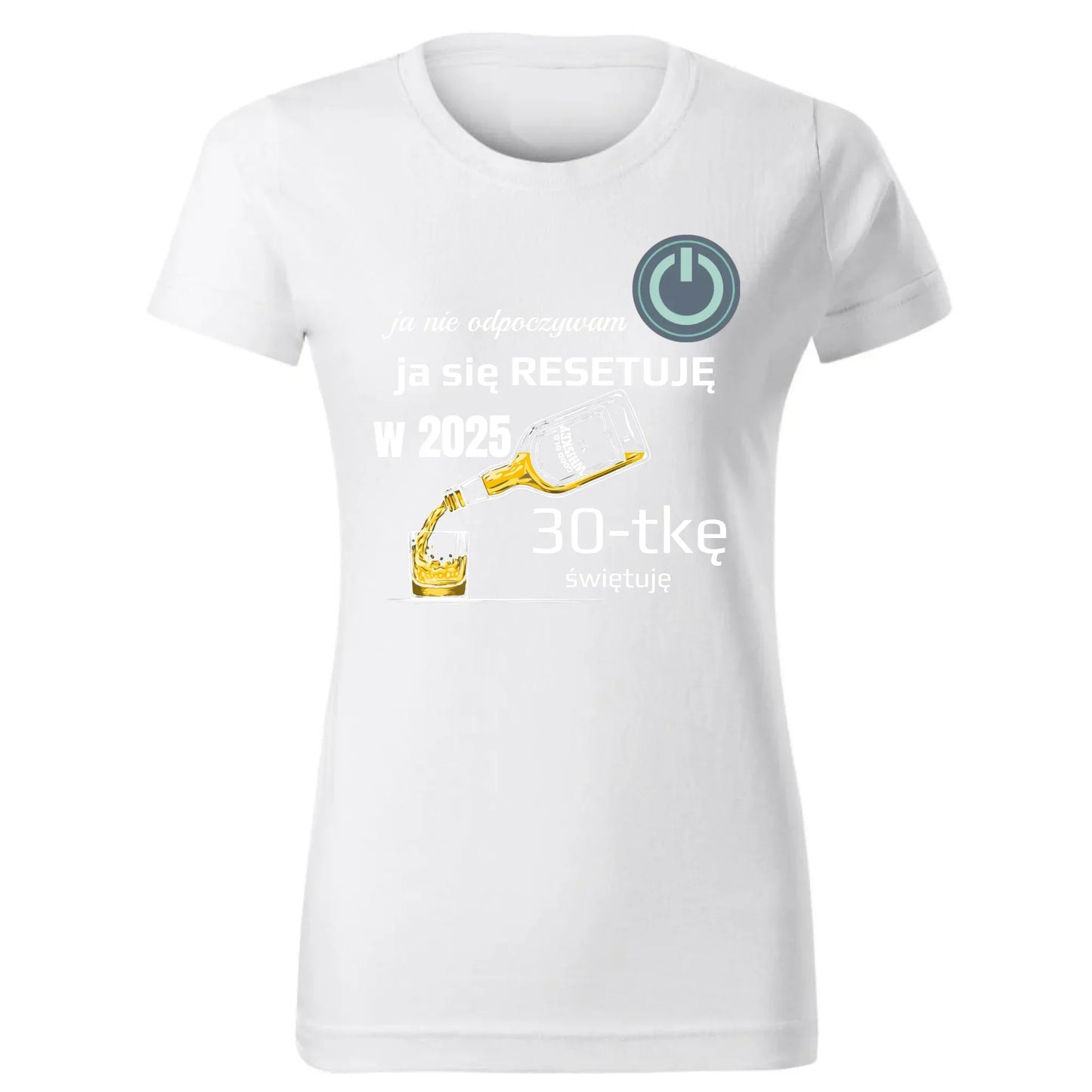 Ja się resetuję | Personalizowana koszulka damska na urodziny U19 - StoryCups.pl