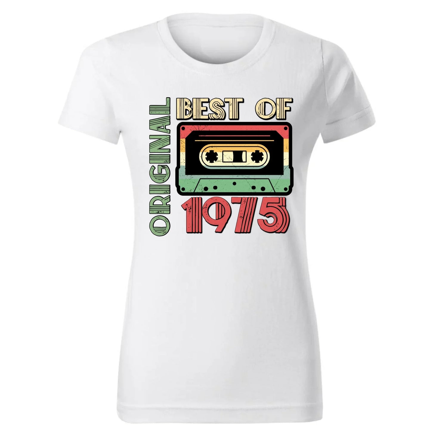 Original 1975 personalizacja | Koszulka damska prezent na urodziny U30 - StoryCups.pl