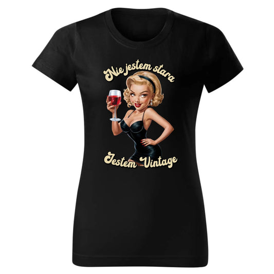 Nie jestem stara jestem vintage | Koszulka damska na urodziny U05 - StoryCups.pl