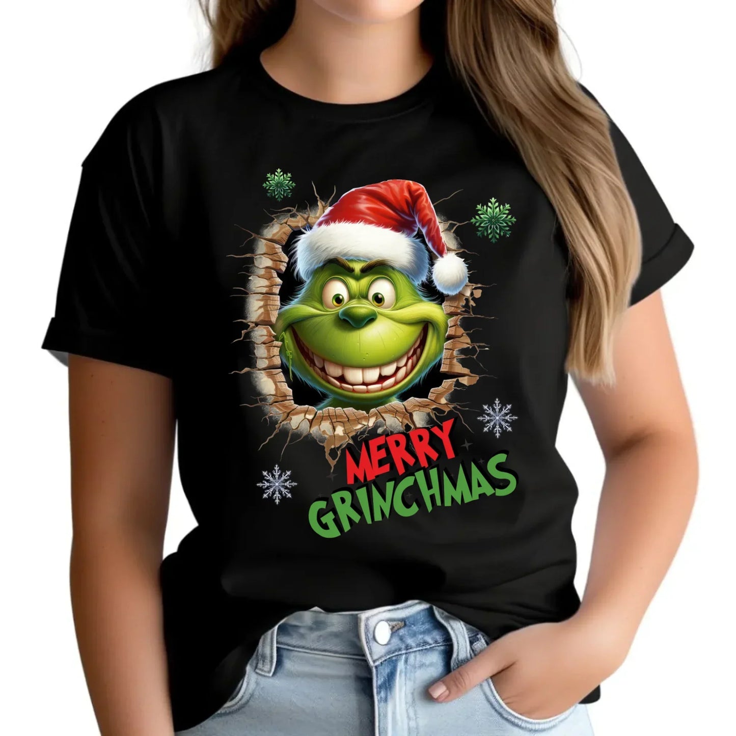Merry Grinchmas | Świąteczna koszulka damska BN113 - StoryCups.pl