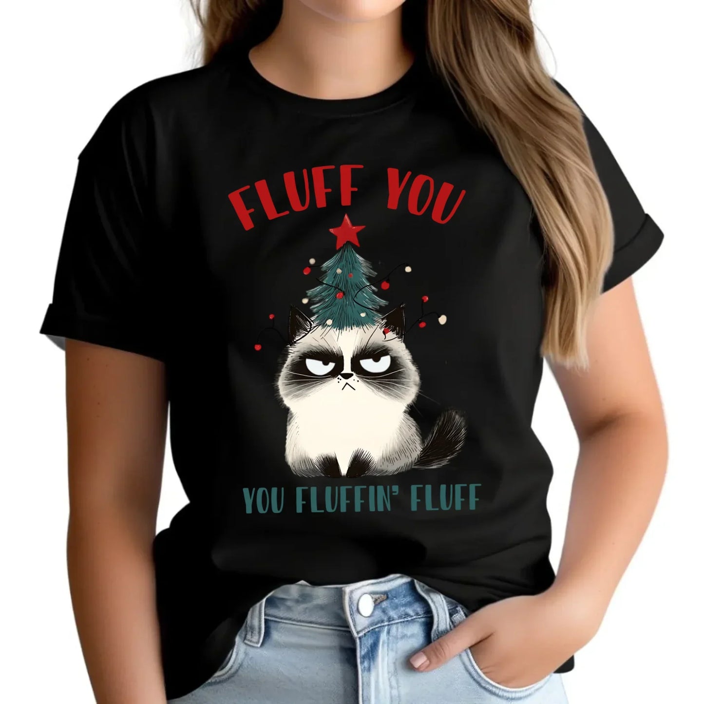 Fluff You | Świąteczna koszulka damska BN10 - StoryCups.pl