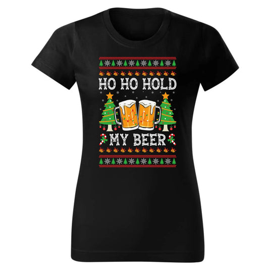 Hold my beer | Świąteczna koszulka damska BN131 - StoryCups.pl