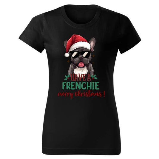 Buldog francuski | Świąteczna koszulka damska BN109 - StoryCups.pl