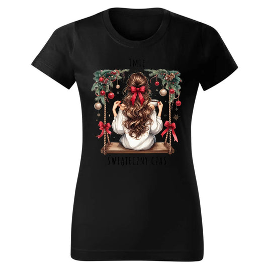 Świąteczny czas | Personalizowana świąteczna koszulka damska BN105 - StoryCups.pl