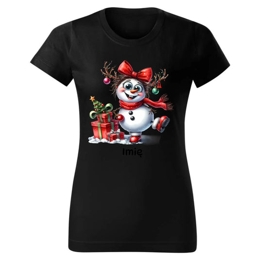 Bałwanek | Personalizowana koszulka damska na święta BN123 - StoryCups.pl