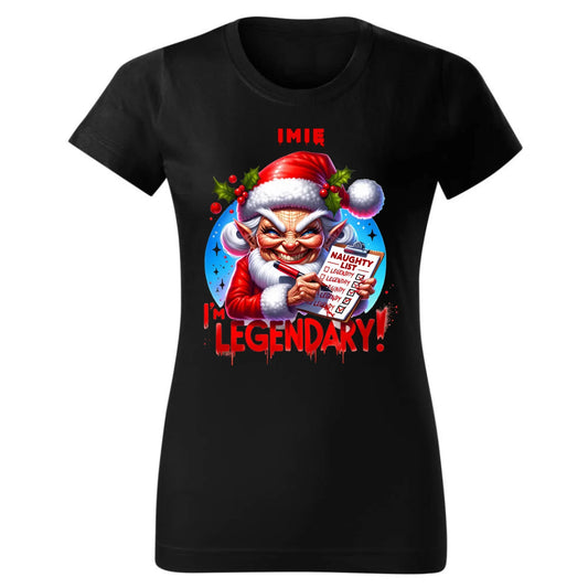 Legendarnie niegrzeczna | Personalizowana koszulka damska na święta BN122 - StoryCups.pl