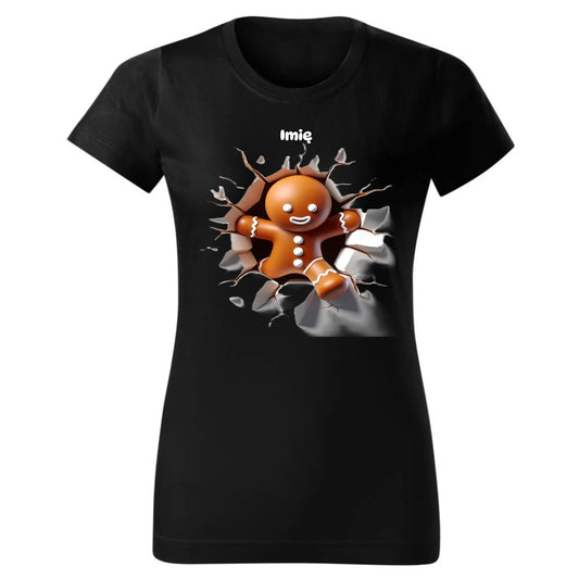 Pierniczek 3D | Personalizowana koszulka damska świąteczna BN81 - StoryCups.pl