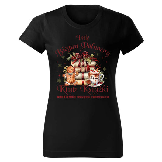 Klub Książki z Bieguna Północnego | Świąteczna koszulka damska BN79 - StoryCups.pl