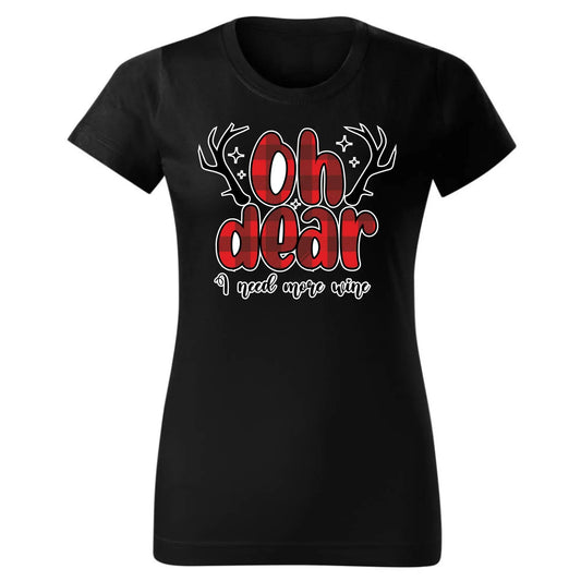 Potrzebuję więcej wina | Personalizowana świąteczna koszulka damska BN63 - StoryCups.pl