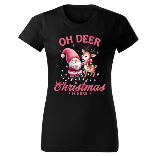 Oh deer Christmas is here | Świąteczna koszulka damska BN59 - StoryCups.pl