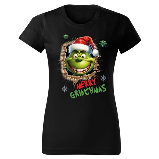 Merry Grinchmas | Świąteczna koszulka damska BN113 - StoryCups.pl